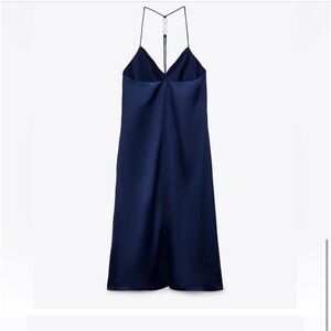 Zara jewel strap satin slip dress